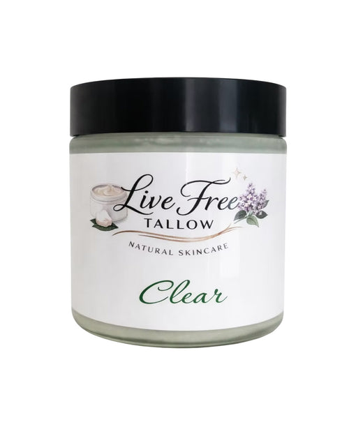 Clear grass-fed tallow body balm